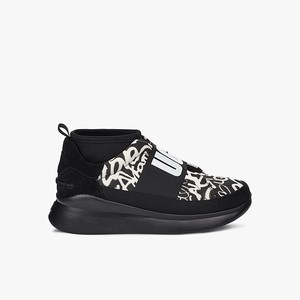 Ugg Neutra Graffiti Pop Gymnastikskor Dam Svarta/Vita (817243XQE)